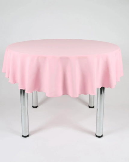 Baby Pink Round Tablecloth 58" (147cm)