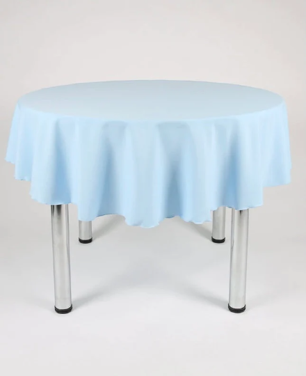 Baby Blue Round Tablecloth 58" (147cm)